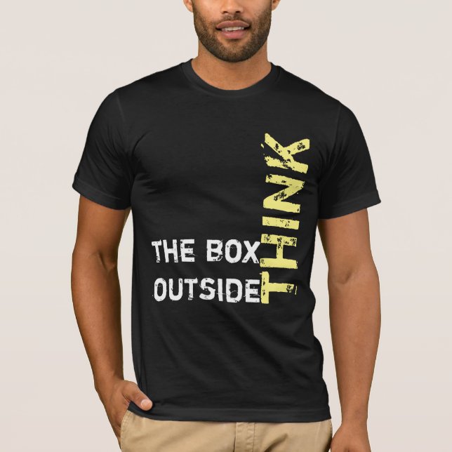 Camiseta Playera piensa fuera de la caja (Frente)