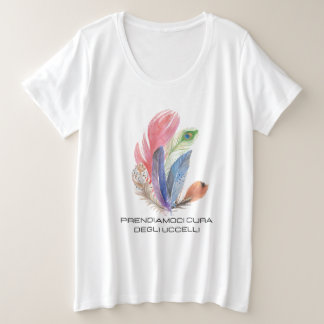 Camiseta Playera plumas de aves 