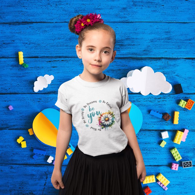 Camiseta Playera Watercolor Flower Design and Motivacional (Criador carregado)