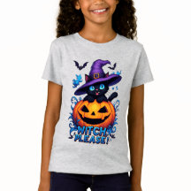 Playful Black Cat in Witch Hat