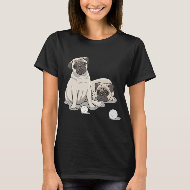 Camiseta Playful Pug Design (Frente)