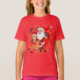Camiseta **"Playful Santa Claus Design – Fun and Festive Ch