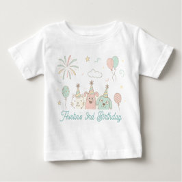 Camiseta Playful Sweet and Three Birthday