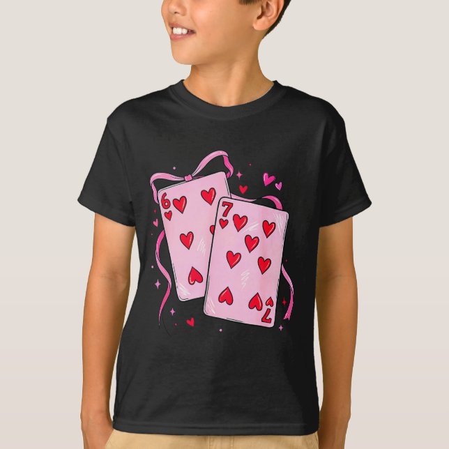 Camiseta Playing Cards Valentine 6 7 Boys Girls Valentine S (Frente)