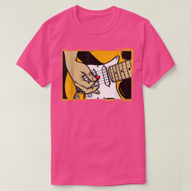 Camiseta Playing Chords On Guitar Musical Design  (Frente do Design)