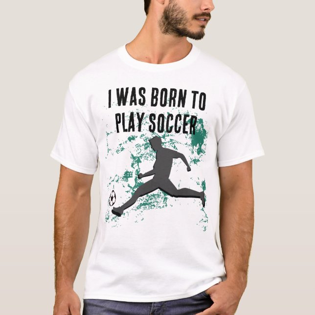Camiseta Playing soccer graphic black (Frente)