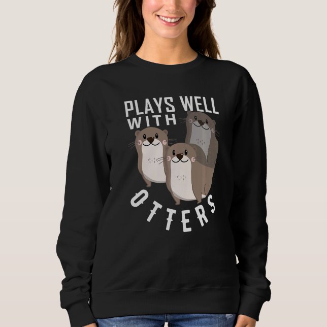 Camiseta Plays Well With Otters  Big Pun  Otter (Frente)