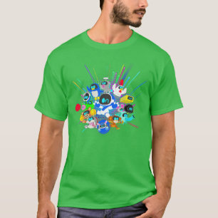 Camiseta PlayStation Astrobot e Amigos Grupo de Poder Ligad