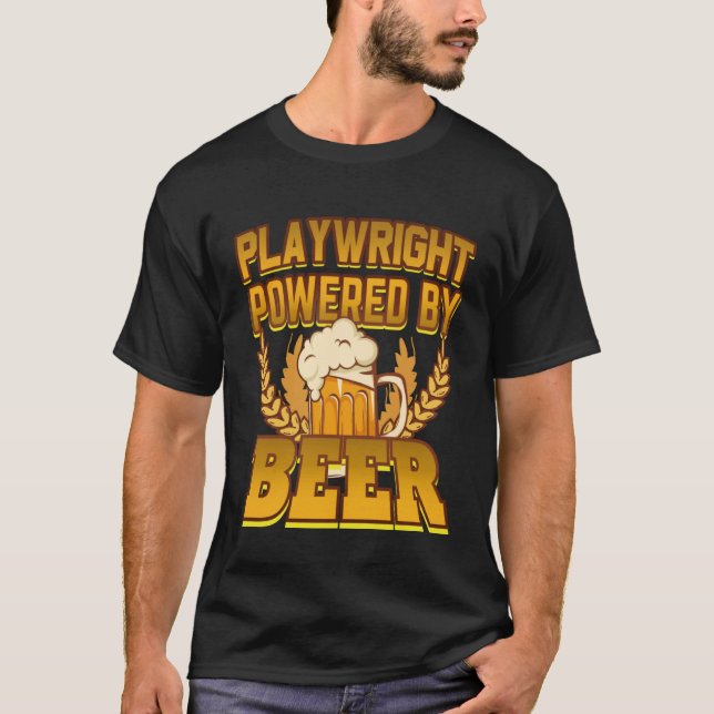 Camiseta Playwright Alimentado Por Cerveja (Frente)