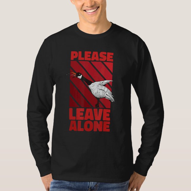 Camiseta Please Leave Me Alone Canadian Goose Birdwatcher (Frente)
