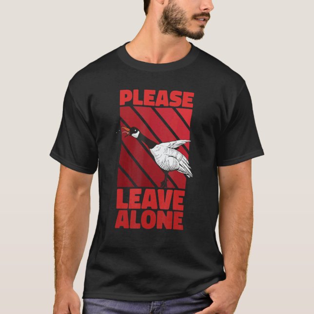 Camiseta Please Leave Me Alone Canadian Goose Birdwatcher (Frente)