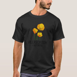 Camiseta Pleasonton California CA Poppy Flower State City V