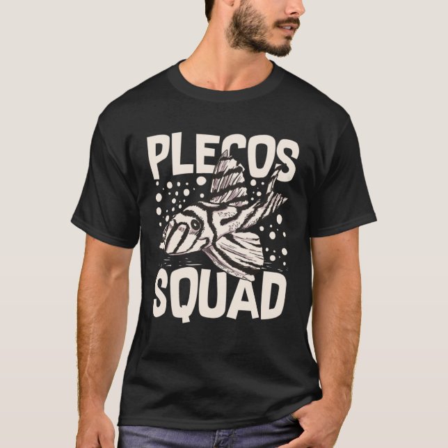 Camiseta Plecostomus Pleco Fish Aquarium Comida Tanque Zebr (Frente)