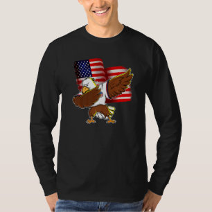 Camiseta Pledge Leiance Nos Dabbing Eagle 4 De Julho Dos Eu