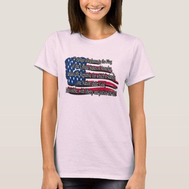 Camiseta PLEDGE OF ALEGIANCE Patriotic Tee (Frente)