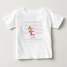 Camiseta Plink Cute Ballerina Letter E Toddler 