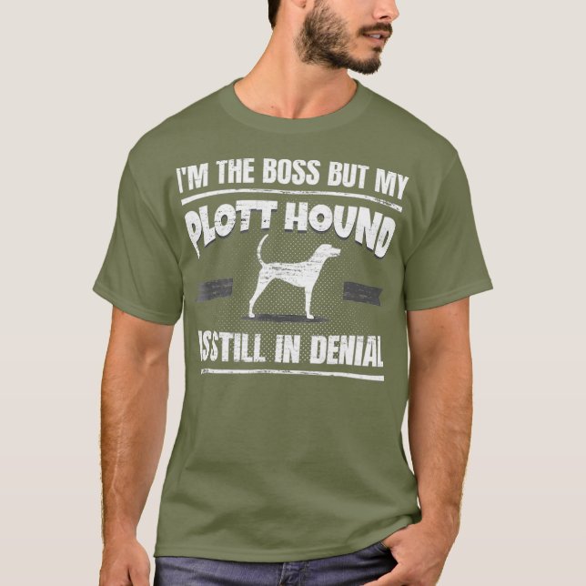 Camiseta Plott Hound Dog Treinando Engraçado Cachorro Negra (Frente)