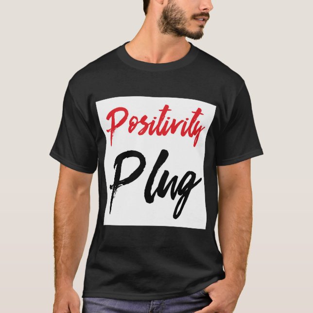 Camiseta Plug-T de Positividade para Homens (Frente)