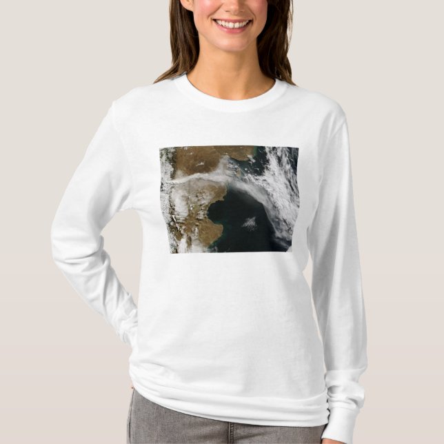 Camiseta Pluma de cinzas da erupção do vulcão Chaiten, Chi (Frente)