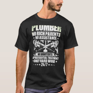 Camiseta Plumbador de Trabalho do Duro de Canalização Pipe 
