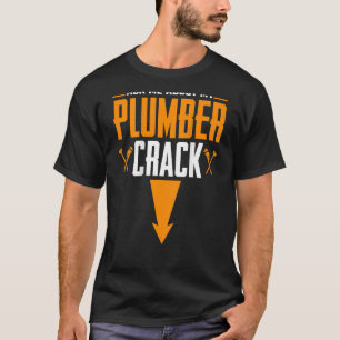 Camiseta Plumbando Impressão de Crack do Pipefitter Plumber