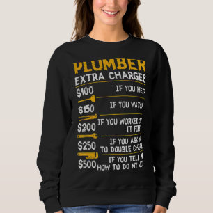 Camiseta Plumber Extra Charges Tool Pipe Hobbyis C