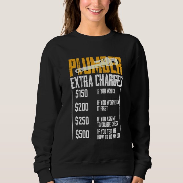 Camiseta Plumber Extra Charges Tool Pipe Hobbyis C (Frente)