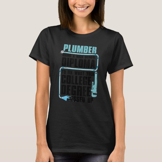 Camiseta Plumber For Men Women Pipefitter Pipe Plumber 2 (Frente)