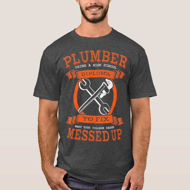Camiseta Plumber Funny College Plumber Piada (Frente)