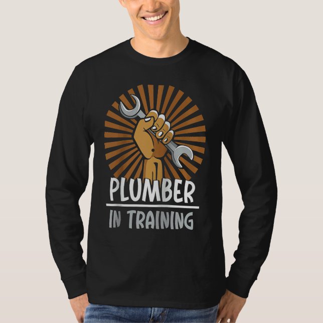 Camiseta Plumber In Training Pipe Plumbing Plumbers Pipefit (Frente)