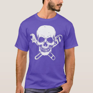 Camiseta Plumber Pipefitter Wrench Skull Plumbium Premium