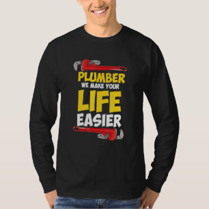 Camiseta Plumber Technician Design Para Pipefitter - Plumbe