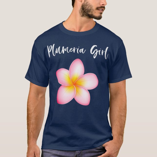 Camiseta Plumeria Girl Frangipani Hawaiian Lei Flower (Frente)