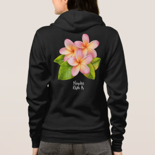 Camiseta Plumeria Rosa Frangipani, seu Nome, Floral
