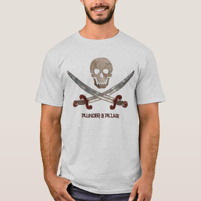 Camiseta Plunder & Pillage Pirate Calico Jack (Frente)