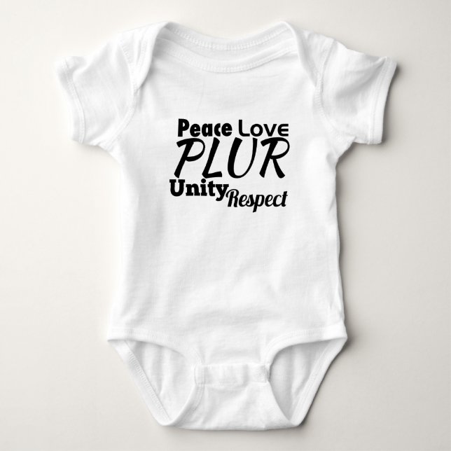 Camiseta PLUR - Paz, Amor, Unidade, Respeito (Frente)