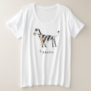 Camiseta Plus Feminina da Pizza Zebra Pizzebra