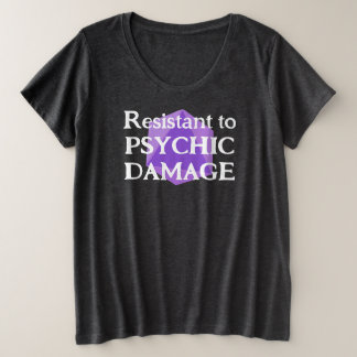 Camiseta Plus Feminina Resistente a Dano Psíquico