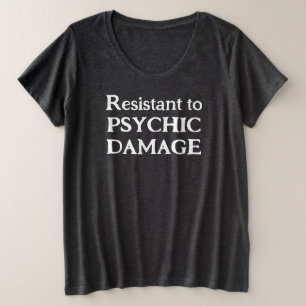 Camiseta Plus Feminina Resistente a Dano Psíquico