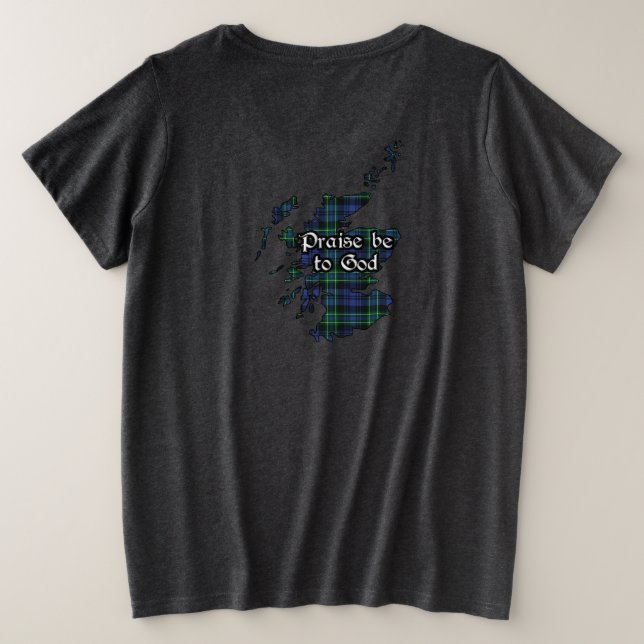 Camiseta Plus Size Arbuthnott Clan Crachá e Tartan Women's (Verso do Design)