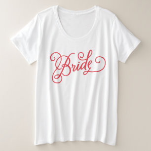 Camiseta Plus Size Casamento de Noiva Bachelorette Bridal Party