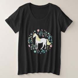 Camiseta Plus Size Unicórnio Whimsical