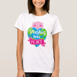 Camiseta Plushies Love Peace | Terra do Coração de Kawaii C