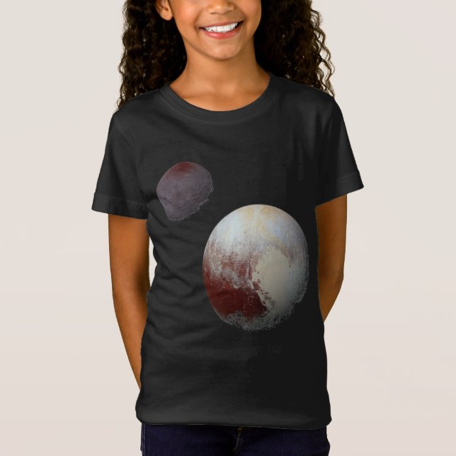 Camiseta Plutão & Charon 9th ou Dwarf Planet Solar System (Frente)