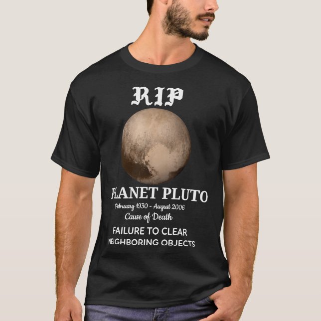 Camiseta Plutão do Planeta RIP essencial (Frente)