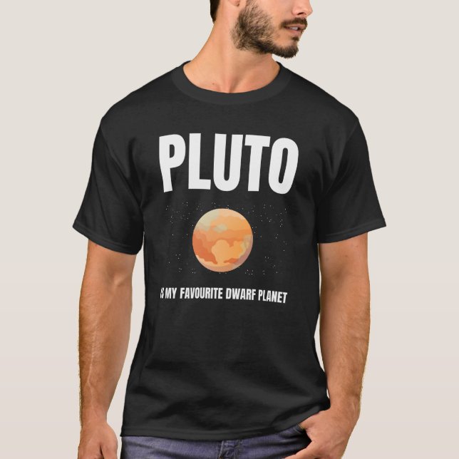 Camiseta Plutão é meu planeta anão favorito (Frente)