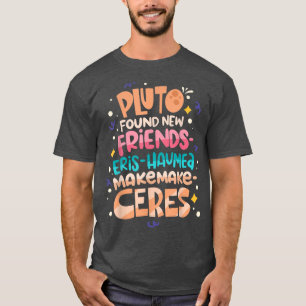 Camiseta Plutão Encontrou Novos Amigos Engraçados Avião de 