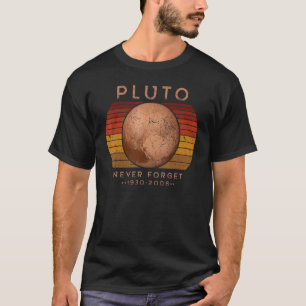 Camiseta Plutão Nunca Esquece Astronomia Espacial Homens Re