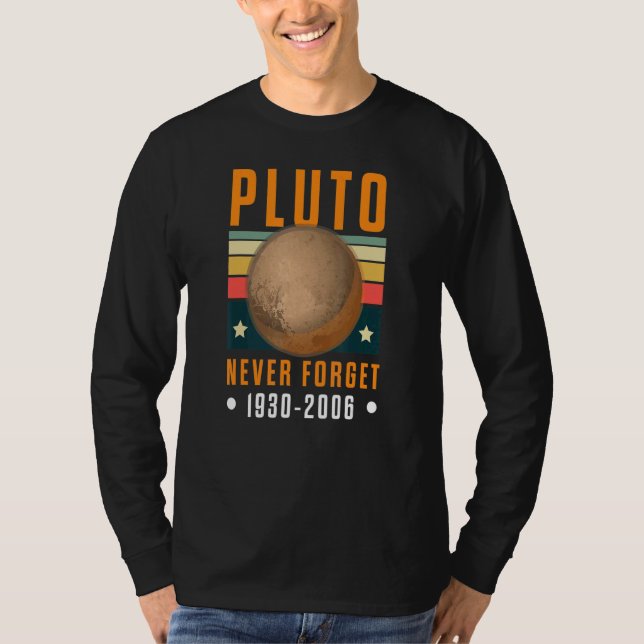Camiseta Plutão Retro Nunca Esqueça 1930 2006 (Frente)
