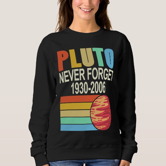 Camiseta PLUTO Never Forget 1930 2006 Cool Retro Planet Pre (Frente)